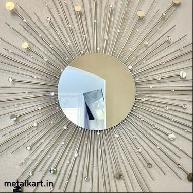 Metallic Elysian Garden Wall Mirror (30 x 30 Inches)